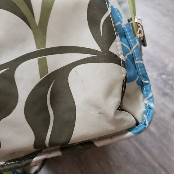 JuJuBe BFF Backpack Marvelous Mums Diaper Bag Floral Green Blue - Picture 7 of 11